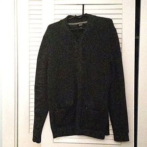 Alfani Regular Fit XL 100%cotton zipper 3/4 Sweater with 2 snap pockets